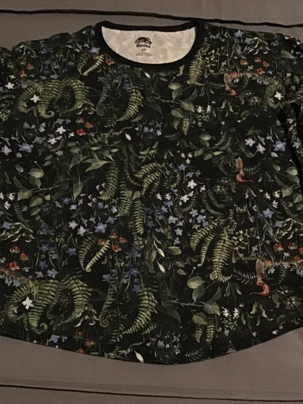 Roots Floral Botanical Long Sleeve Top Size S/P